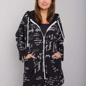 Black Patterned Hoodie Safiya