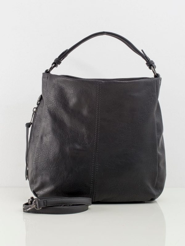 Black eco-leather bag