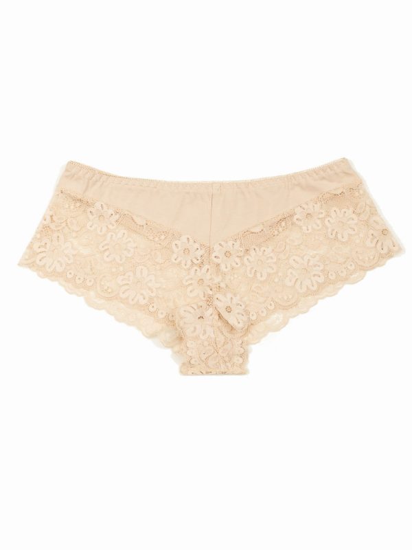 Women's Beige Lace Panties