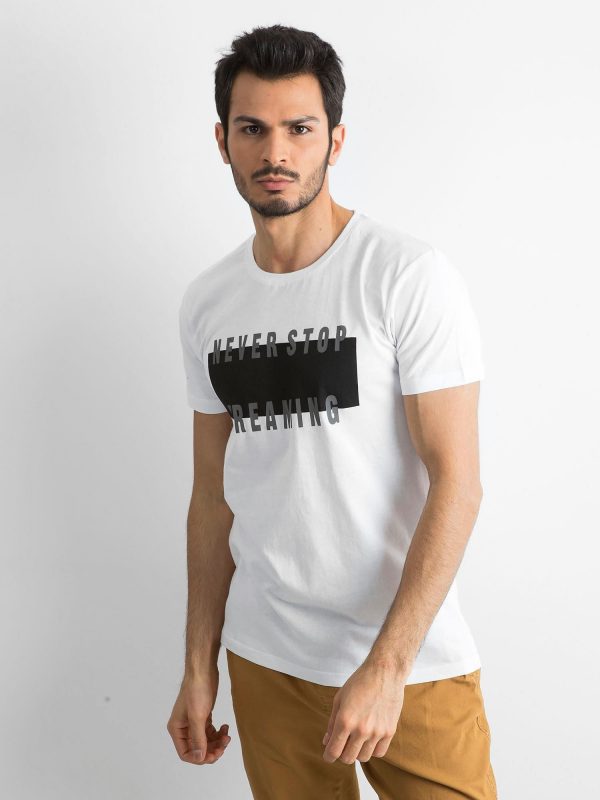 Men's T-shirt with white print