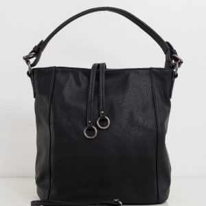 Black eco leather handbag