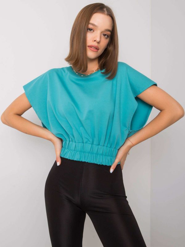 Turquoise Short Sweatshirt Antigua