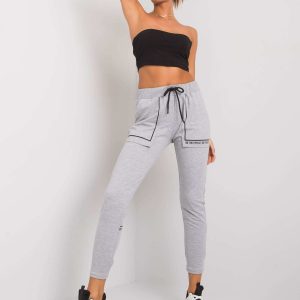 Gray Winsley Cotton Sweatpants