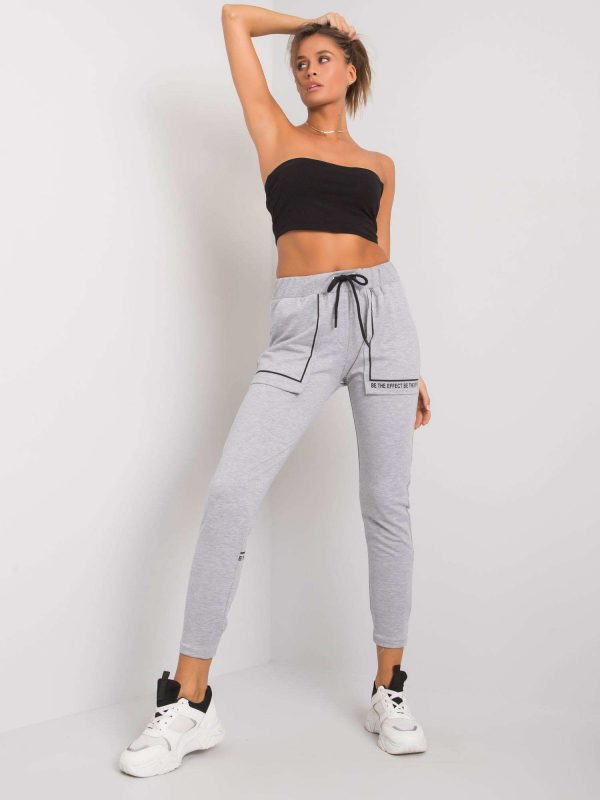 Gray Winsley Cotton Sweatpants