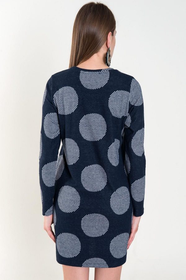 Navy Blue Dot Dress BSL