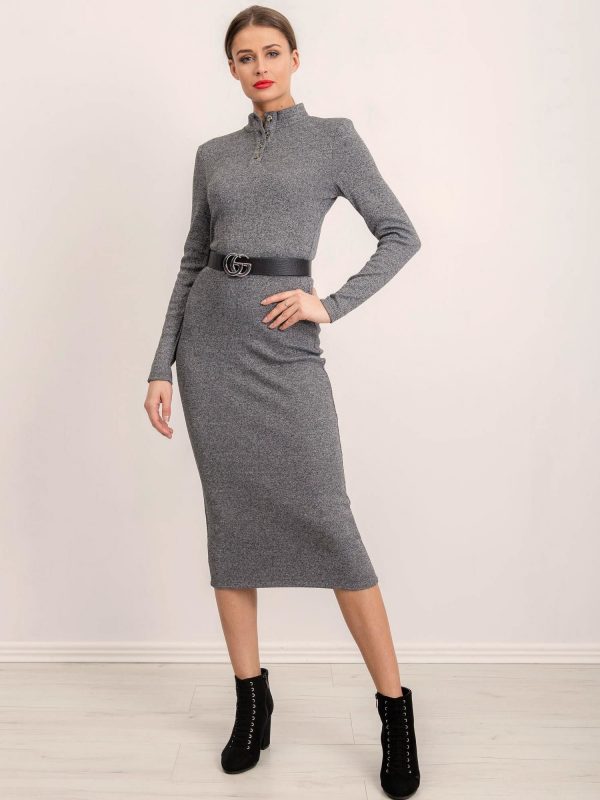 BSL Graphite Knitted Dress