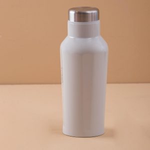 Light gray thermos with inscription