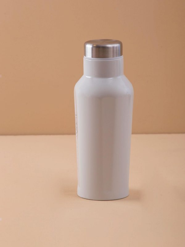 Light gray thermos with inscription