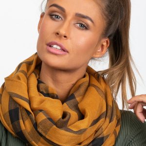 Light brown plaid wrap