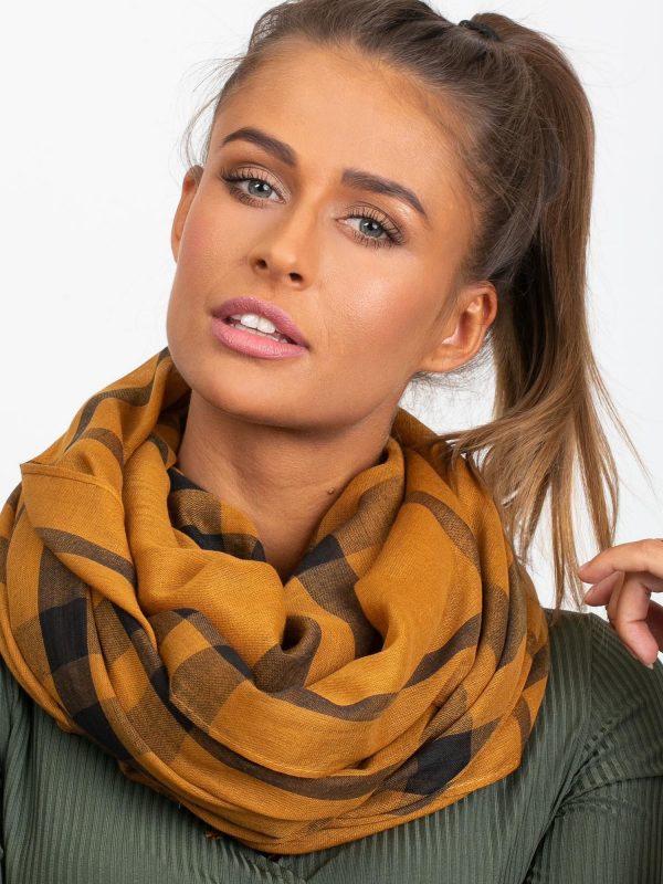 Light brown plaid wrap