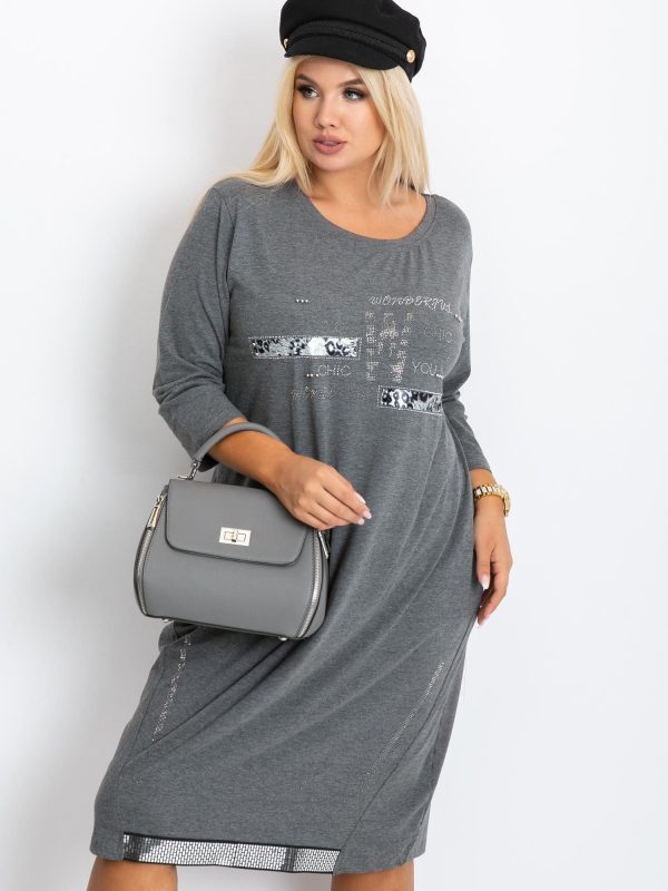 Dark Grey Plus Size Coast Dress