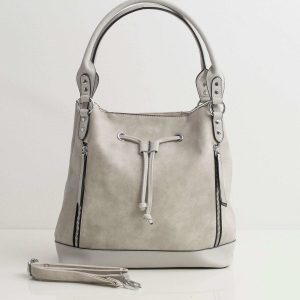 Grey Urban Drawstring Bag