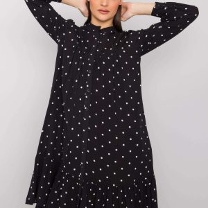 Black polka dot dress Hevy