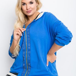 Canva blue plus size sweatshirt