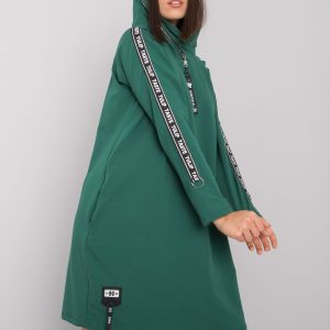 Dark Green Plus Size Lorcan Hooded Dress