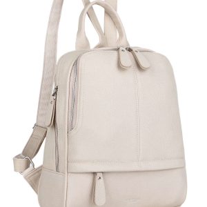 Beige backpack with pockets LUIGISANTO