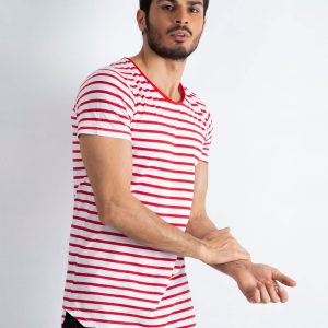 White and red T-shirt for men Motivated