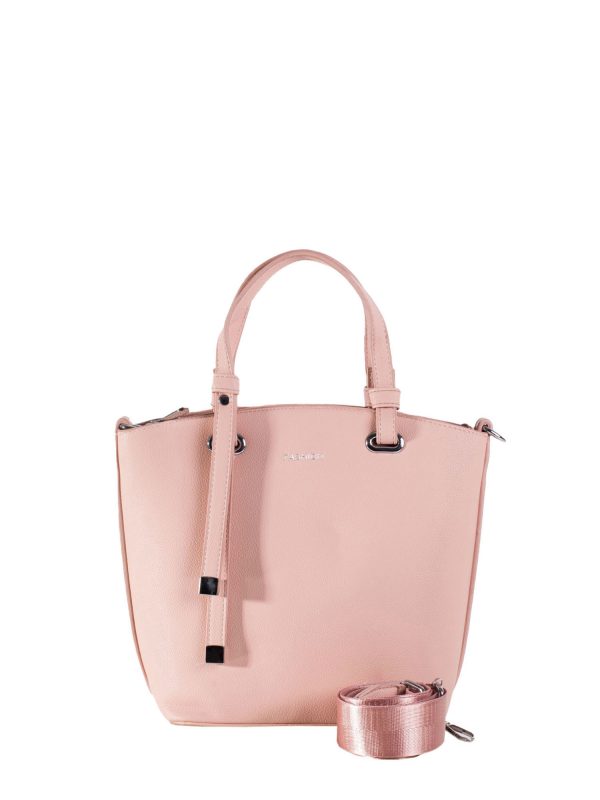 Pink Women's Shoulder Bag with Handles