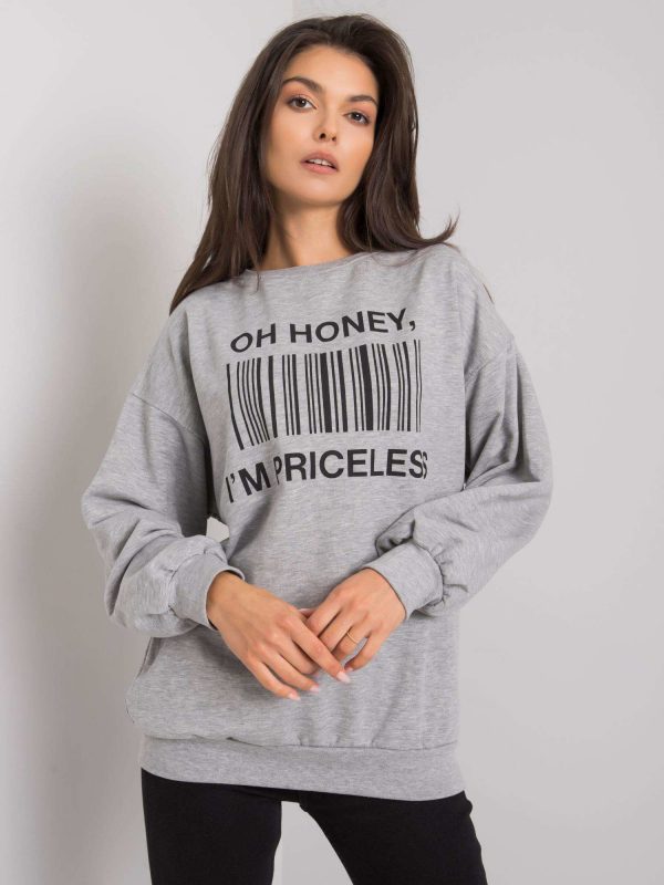 Grey sweatshirt with print Basile