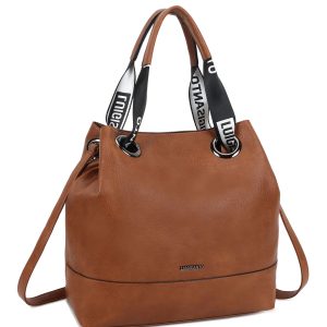 Brown urban bag made of eco leather LUIGISANTO