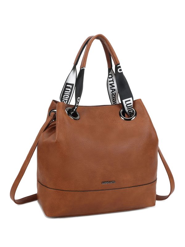 Brown urban bag made of eco leather LUIGISANTO