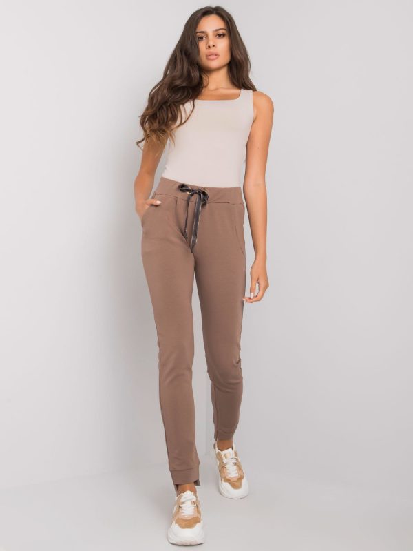 Brown Davina Cotton Sweatpants