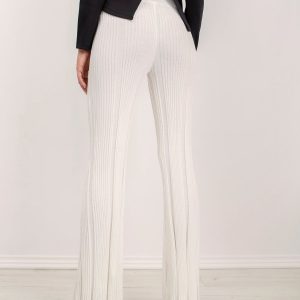 BSL Ecru Ribbed Trousers