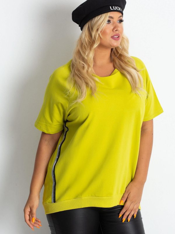 Lime plus size blouse Holiday