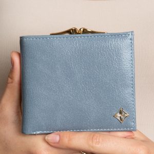 Blue eco leather wallet