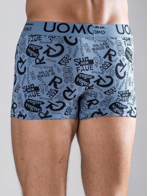 Dark gray boxer shorts with inscriptions