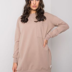 Dark beige dress with pocket Hanely RUE PARIS