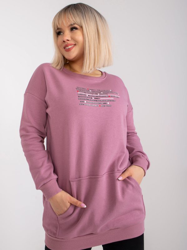 Dirty pink sweatshirt plus size with Desiree subtitles