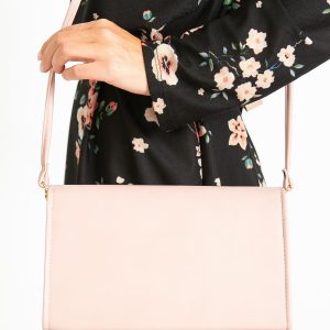 Dirty pink clutch bag