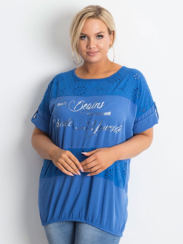 Dark Blue Plus Size Women's Tunic