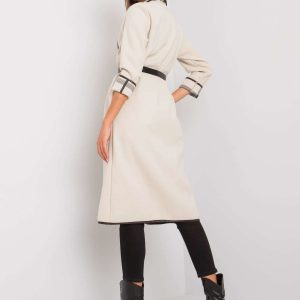 Beige coat with belt Annis