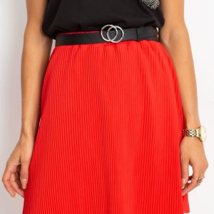 RUE PARIS Red Delta skirt