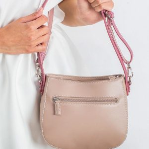 Dirty pink handbag with detachable strap