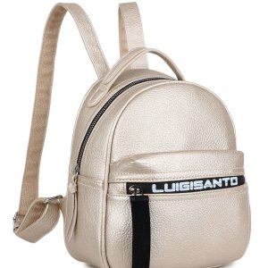 LUIGISANTO gold women's backpack