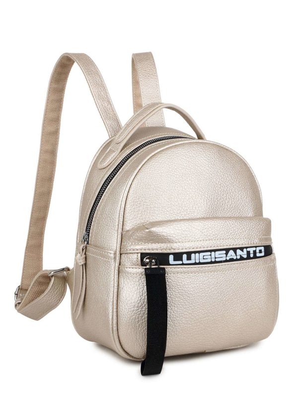 LUIGISANTO gold women's backpack