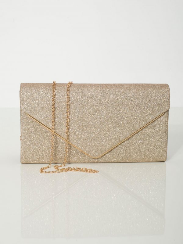 Light Gold Glitter Evening Handbag