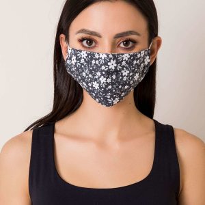 Black Protective Flower Mask