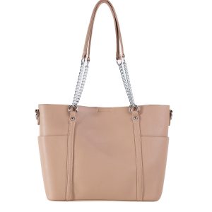 Beige Long Strap Shoulder Bag