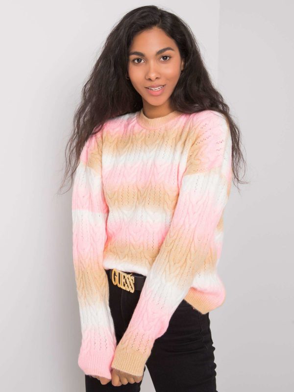 Pink and beige sweater Zenaida RUE PARIS