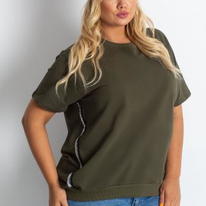 Khaki Plus Size Holiday Blouse