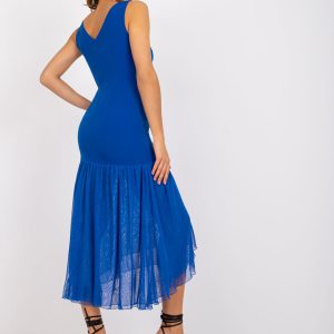 Wholesale Dark blue midi evening dress Sophie