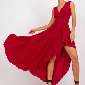 Wholesale Dark Red Celina Wrap Maxi Dress