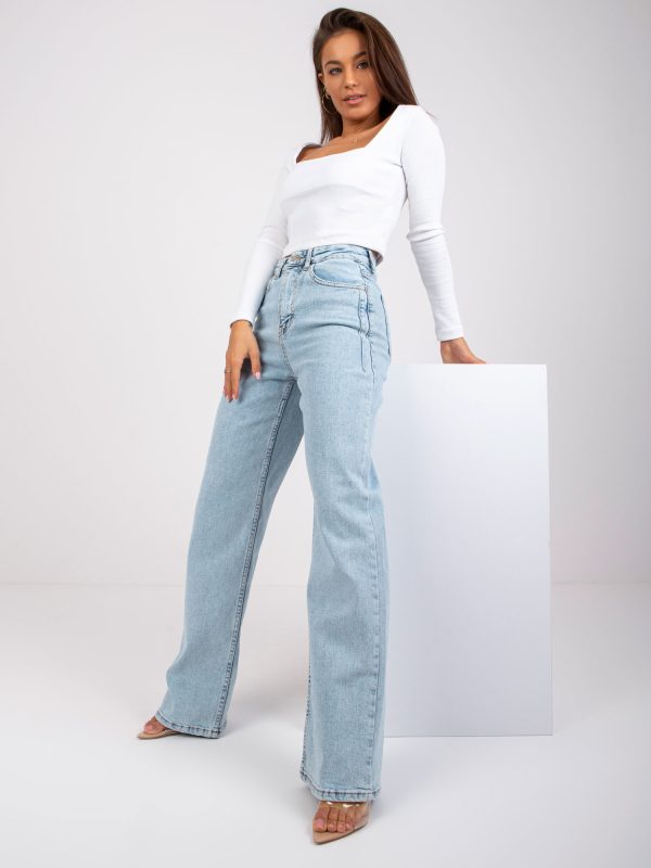 Wholesale Light blue jeans wide leg Coimbra