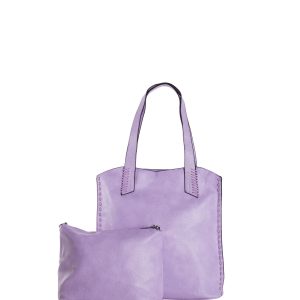 Wholesale Purple Eco Leather 2in1 Urban Shoulder Bag