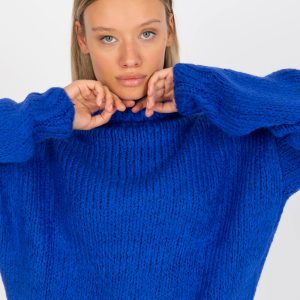 Cobalt warm turtleneck sweater Ariana RUE PARIS