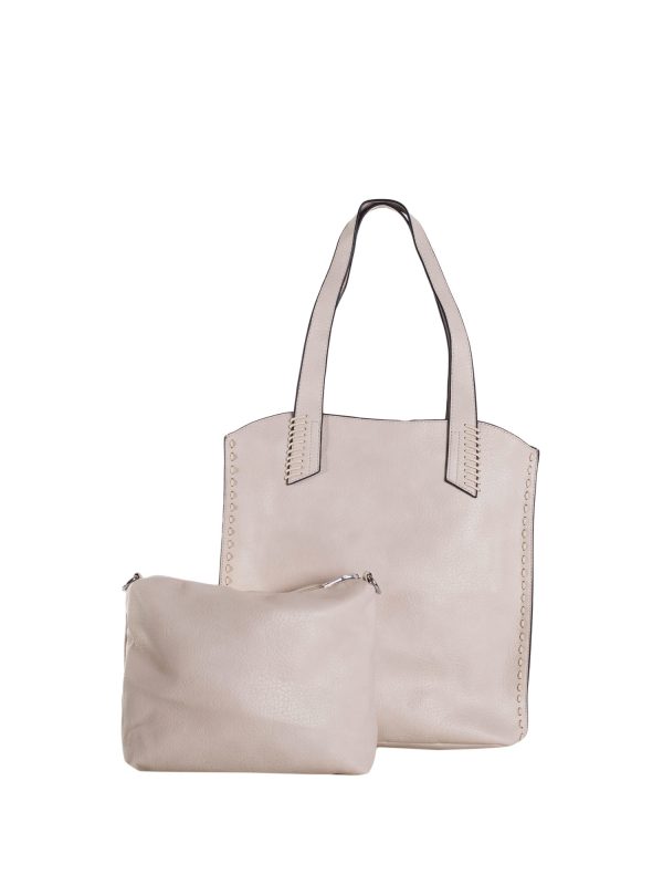 Wholesale Light Beige 2in1 Eco Leather Shoulder Bag